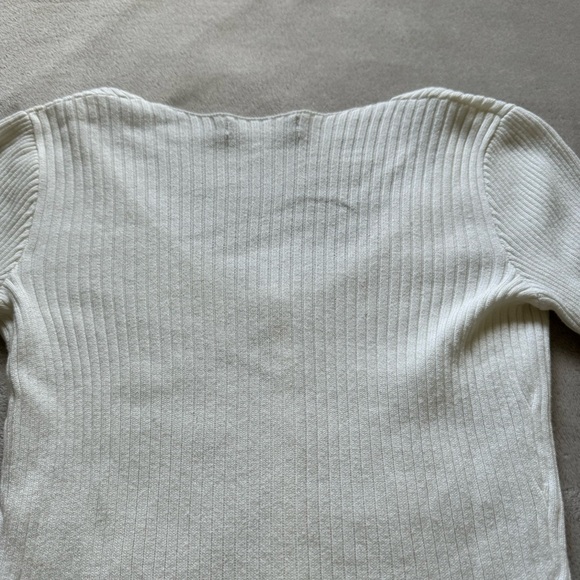 Brandy Melville Cream Button Up Sweater - Picture 7 of 8